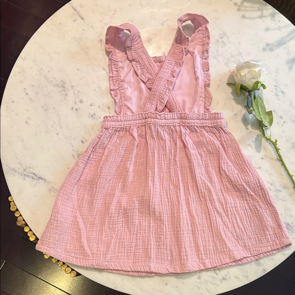 Pink Ruffled Button-Down Dress - Picture 5 of 6